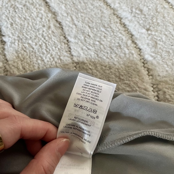 Lauren Ralph Lauren Silver Metallic Boat Neck Formal Evening Gown Size 2 ALTERED - Picture 6 of 9